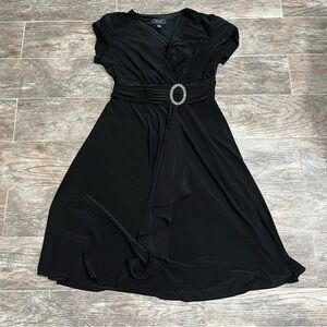 Elegant Black Wrap Dress